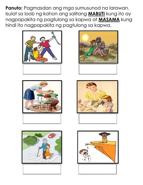 pagtulong sa kapwa drawing poster|Pagtulong sa Kapwa worksheet .
